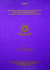 ANALISIS FASILITAS SANITASI LINGKUNGAN PADA MASA PANDEMI COVID-19 DI PASAR LEMATANG KABUPATEN LAHAT