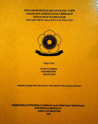 PENGETAHUAN PAJAK, TARIF PAJAK DAN SANKSI PAJAK TERHADAP KEPATUHAN WAJIB PAJAK (STUDI PADA UMKM ORANG PRIBADI DI KOTA MUARA ENIM). 