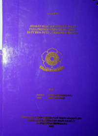 HEALTH RISK ASSESSMENT (HRA) PADA PROSES PEMBUATAN ASPAL DI PT DUA PUTRA PRIBUMI PERKASA