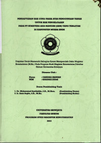 PENDAFTARAN HAK GUNA USAHA ATAS PENGGUNAAN TANAH UNTUK HAK PENGELOLAAN PADA PT SUMATERA ASIA MANDIRI (SAM) YANG TERLETAK DI KABUPATEN MUARA ENIM. 