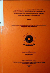 PENGARUH PAKAN ALAMI, PAKAN BUATAN DAN LAJU PEMUASAAN SECARA PERIODIK TERHADAP PERTUMBUHAN BENIH IKAN BADUT (Amphiprion percula) DI BALAI BESAR PERIKANAN BUDIDAYA LAUT, LAMPUNG