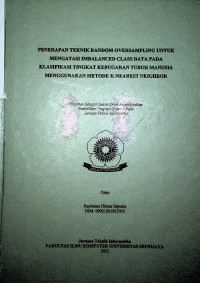 PENERAPAN TEKNIK RANDOM OVERSAMPLING UNTUK MENGATASI IMBALANCED CLASS DATA PADA KLASIFIKASI TINGKAT KEBUGARAN TUBUH MANUSIA MENGGUNAKAN METODE K-NEAREST NEIGHBOR