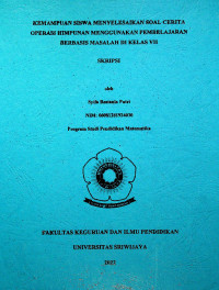 KEMAMPUAN SISWA MENYELESAIKAN SOAL CERITA OPERASI HIMPUNAN MENGGUNAKAN PEMBELAJARAN BERBASIS MASALAH DI KELAS VII