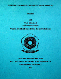 STILISTIKA PADA KUMPULAN PUISI KARYA ANTO NARASOMA