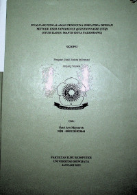 EVALUASI PENGALAMAN PENGGUNA SIMPATIKA DENGAN METODE USER EXPERIENCE QUESTIONNAIRE (UEQ) (STUDI KASUS: MAN DI KOTA PALEMBANG)