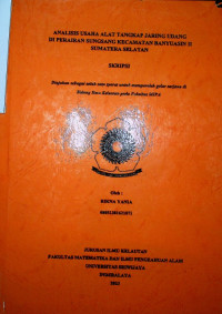 ANALISIS USAHA ALAT TANGKAP JARING UDANG DI PERAIRAN SUNGSANG KECAMATAN BANYUASIN II SUMATERA SELATAN