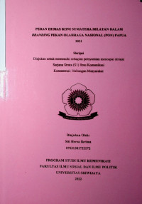 PERAN HUMAS KONI SUMATERA SELATAN DALAM BRANDING PEKAN OLAHRAGA NASIONAL (PON) PAPUA 2021
