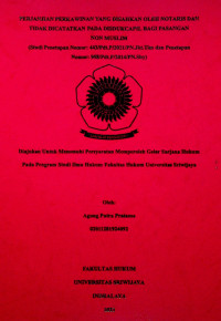 PERJANJIAN PERKAWINAN YANG DISAHKAN OLEH NOTARIS DAN TIDAK DICATATKAN PADA DISDUKCAPIL BAGI PASANGAN NON MUSLIM (Studi Penetapan Nomor: 443/Pdt.P/2021/PN.Jkt.Tim dan Penetapan Nomor: 958/Pdt.P/2014/PN.Sby)
