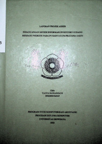 PERANCANGAN SISTEM INFORMASI INVENTORY GUDANG BERBASIS WEBSITE PADA PT KARYATANI PRATAMA SAKTI