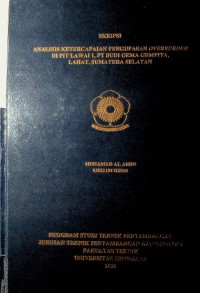 ANALISIS KETERCAPAIAN PENGUPASAN OVERBURDEN DI PIT LAWAI 1, PT BUDI GEMA GEMPITA, LAHAT, SUMATERA SELATAN