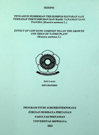 PENGARUH PEMBERIAN TEH KOMPOS KOTORAN SAPI TERHADAP PERTUMBUHAN DAN HASIL TANAMAN SAWI PAGODA (BRASSICA NARINOSA L.)