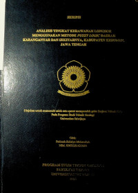 ANALISIS TINGKAT KERAWANAN LONGSOR MENGGUNAKAN METODE FUZZY LOGIC DAERAH KARANGANYAR DAN SEKITARNYA, KABUPATEN KEBUMEN, JAWA TENGAH