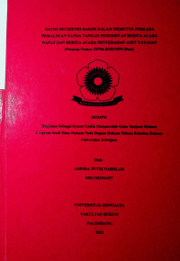 RATIO DECIDENDI HAKIM DALAM MEMUTUS PERKARA PEMALSUAN TANDA TANGAN PENERBITAN BERITA ACARA RAPAT DAN BERITA ACARA PENYERAHAN ASET YAYASAN (PUTUSAN NOMOR 23/PID.B/2019/PN.MME)