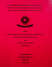 AKIBAT HUKUM PERCERAIAN BAGI PASANGAN SUAMI ISTERI BERAGAMA KATHOLIK MENURUT UNDANG-UNDANG NOMOR 1 TAHUN 1974 TENTANG PERKAWINAN DAN AGAMA KATHOLIK.