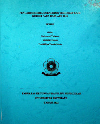 PENGARUH MEDIA QUENCHING TERHADAP LAJU KOROSI PADA BAJA AISI 1045