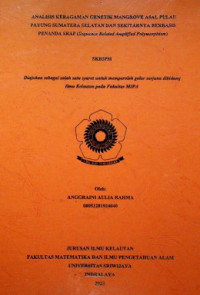 ANALISIS KERAGAMAN GENETIK MANGROVE ASAL PULAU PAYUNG SUMATERA SELATAN DAN SEKITARNYA BERBASIS PENANDA SRAP (Sequence Related Amplified Polymorphism)