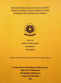 PENGARUH STRES KERJA DAN MOTIVASI KERJA TERHADAP KINERJA TENAGA KESEHATAN PADA PUSKESMAS MULTIWAHANA PALEMBANG.