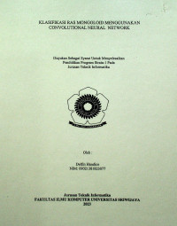 KLASIFIKASI RAS MONGOLOID MENGGUNAKAN CONVOLUTIONAL NEURAL NETWORK