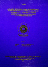 ANALISIS HUBUNGAN USIA, JENIS KELAMIN, KOMORBID, RIWAYAT PERJALANAN, DAN KONTAK ERAT DENGAN KEJADIAN OMICRON PADA SAMPEL COVID-19 DI SUMATERA SELATAN