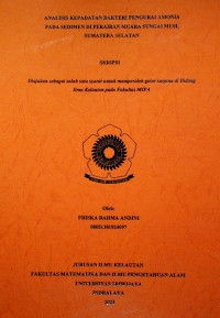 ANALISIS KEPADATAN BAKTERI PENGURAI AMONIA PADA SEDIMEN DI PERAIRAN MUARA SUNGAI MUSI, SUMATERA SELATAN