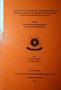 PENGARUH PELARUT HCl 6M PADA VARIASI EKSTRAKSI DALAM PEMBENTUKAN RONGGA Fe(III)-IIPs (ION IMPRINTED POLYMERS) MENGGUNAKAN METODE COOLING-HEATING