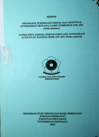 EKSTRAKSI, PURIFIKASI PARSIAL DAN AKTIVITAS ANTIOKSIDAN SENYAWA TANIN TUMBUHAN APU-APU (PISTIA STRATIOTES)