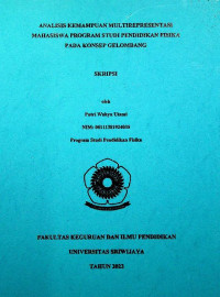 ANALISIS KEMAMPUAN MULTIREPRESENTASI MAHASISWA PROGRAM STUDI PENDIDIKAN FISIKA PADA KONSEP GELOMBANG