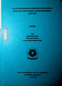 ANALISIS KETERAMPILAN BERPIKIR KRITIS PESERTA DIDIK PADA TOPIK GERAK LURUS DI SMP NEGERI 1 PARITTIGA