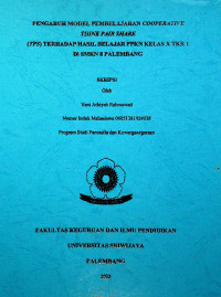 PENGARUH MODEL PEMBELAJARAN COOPERATIVE THINK PAIR SHARE (TPS) TERHADAP HASIL BELAJAR PPKN KELAS X TKR 1 Di SMKN 8 PALEMBANG