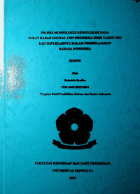 PROSES MORFOLOGIS REDUPLIKASI PADA SURAT KABAR DIGITAL CNN INDONESIA EDISI TAHUN 2022 DAN IMPLIKASINYA DALAM PEMBELAJARAN BAHASA INDONESIA