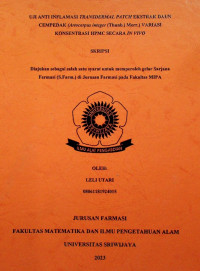 UJI ANTI INFLAMASI TRANSDERMAL PATCH EKSTRAK DAUN CEMPEDAK (ARTOCARPUS INTEGER (THUNB.) MERR) VARIASI KONSENTRASI HPMC SECARA IN VIVO
