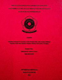 PERTANGGUNGJAWABAN DALAM BENTUK GANTI RUGI ATAS PERBUATAN MELANGGAR HUKUM YANG DILAKSANAKAN OLEH MASKAPAI PENERBANGAN