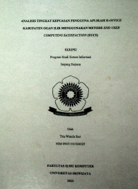 ANALISIS TINGKAT KEPUASAN PENGGUNA APLIKASI E-OFFICE KABUPATEN OGAN ILIR MENGGUNAKAN METODE END USER COMPUTING SATISFACTION (EUCS)