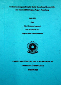 ANALISIS KEMAMPUAN BERPIKIR KRITIS SISWA PADA KONSEP SUHU DAN KALOR DI SMA SRIJAYA NEGARA PALEMBANG