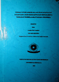TINDAK TUTUR ILOKUSI DALAM FILM SAYAP-SAYAP PATAH KARYA RUDI SOEDJARWO DAN IMPLIKASINYA TERHADAP PEMBELAJARAN BAHASA INDONESIA