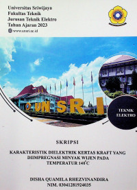 KARAKTERISTIK DIELEKTRIK KERTAS KRAFT YANG DIIMPREGNASI MINYAK WIJEN PADA TEMPERATUR 140 °C.