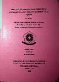 STRATEGI DIPLOMASI PUBLIK PARIWISATA SUMATERA SELATAN MELALUI KEGIATAN GRAN FONDO