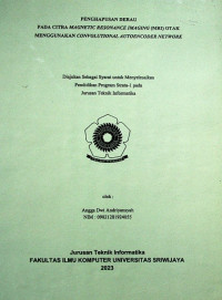 PENGHAPUSAN DERAU PADA CITRA MAGNETIC RESONANCE IMAGING (MRI) OTAK MENGGUNAKAN CONVOLUTIONAL AUTOENCODER NETWORK