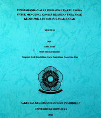 PENGEMBANGAN ALAT PERMAINAN KARTU ANGKA UNTUK MENGENAL KONSEP BILANGAN PADA ANAK KELOMPOK A DI TAMAN KANAK-KANAK