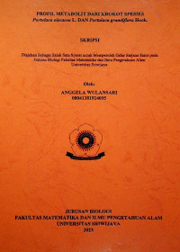 PROFIL METABOLIT DARI KROKOT SPESIES Portulaca oleracea L. DAN Portulaca grandiflora Hook.