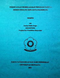 PERENCANAAN PEMBELAJARAN PROGRAM PAKET A HOMESCHOOLING HSPG KOTA PALEMBANG