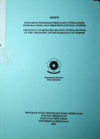 PENGARUH PEMANASAN BERULANG (TYNDALISASI) TERHADAP KIMIA DAN MIKROBIOLOGI PADA PEMPEK