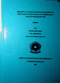 KEMAMPUAN KONEKSI MATEMATIS SISWA KELAS VII PADA MATERI GEOMETRI MELALUI PEMBELAJARAN CREATIVE PROBLEM SOLVING