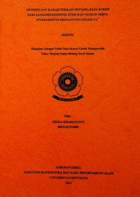 SINTESIS DAN KARAKTERISASI SENYAWA BASA SCHIFF DARI 4,4-DIAMINODIFENIL ETER DAN VANILIN SERTA INTERAKSINYA DENGAN ION LOGAM Cu2+