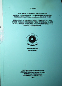 PENGARUH KOMPOSISI MEDIA TANAM DAN POC LIMBAH SAYUR TERHADAP PERTUMBUHAN UBI JALAR ORANYE (Ipomoea batatas L.) ASAL UMBI
