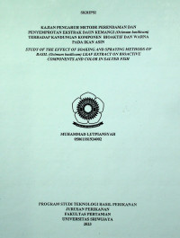 KAJIAN PENGARUH METODE PERENDAMAN DAN PENYEMPROTAN EKSTRAK DAUN KEMANGI (Ocimum basilicum) TERHADAP KANDUNGAN KOMPONEN BIOAKTIF DAN WARNA PADA IKAN ASIN