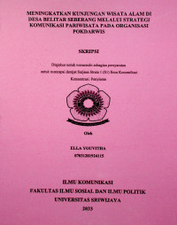 MENINGKATKAN KUNJUNGAN WISATA ALAM DI DESA BELITAR SEBERANG MELALUI STRATEGI KOMUNIKASI PARIWISATA PADA ORGANISASI POKDARWIS