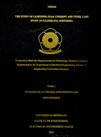 THE STUDY OF LIGHTNING PEAK CURRENT AND TYPES, CASE STUDY IN PALEMBANG, INDONESIA