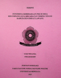 FENOMENA KEBERADAAN PSK DI DESA KELUMPANG JAYA KECAMATAN TEBING TINGGI KABUPATEN EMPAT LAWANG