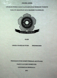 APLIKASI PEMBAYARAN GAJI KARYAWAN BERBASIS WEBSITE PADA PT. BARANGAN JAYA MANDIRI PALEMBANG